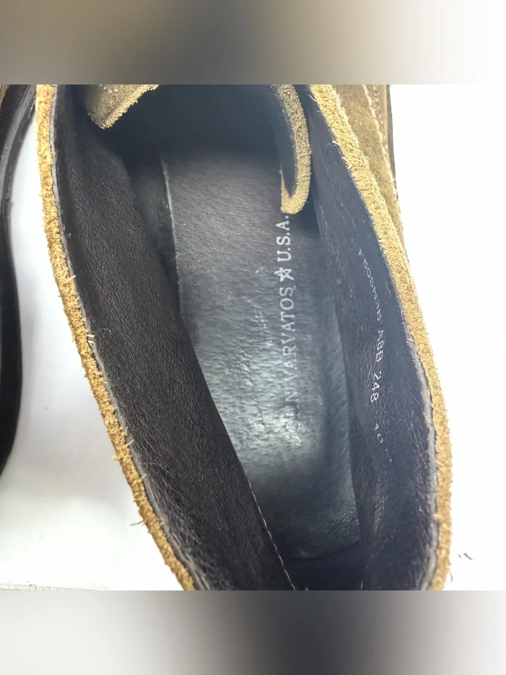 John Varvatos Mens Hipster Chukka Boots Sz 10 Distressed Brown Leather Suede GUC